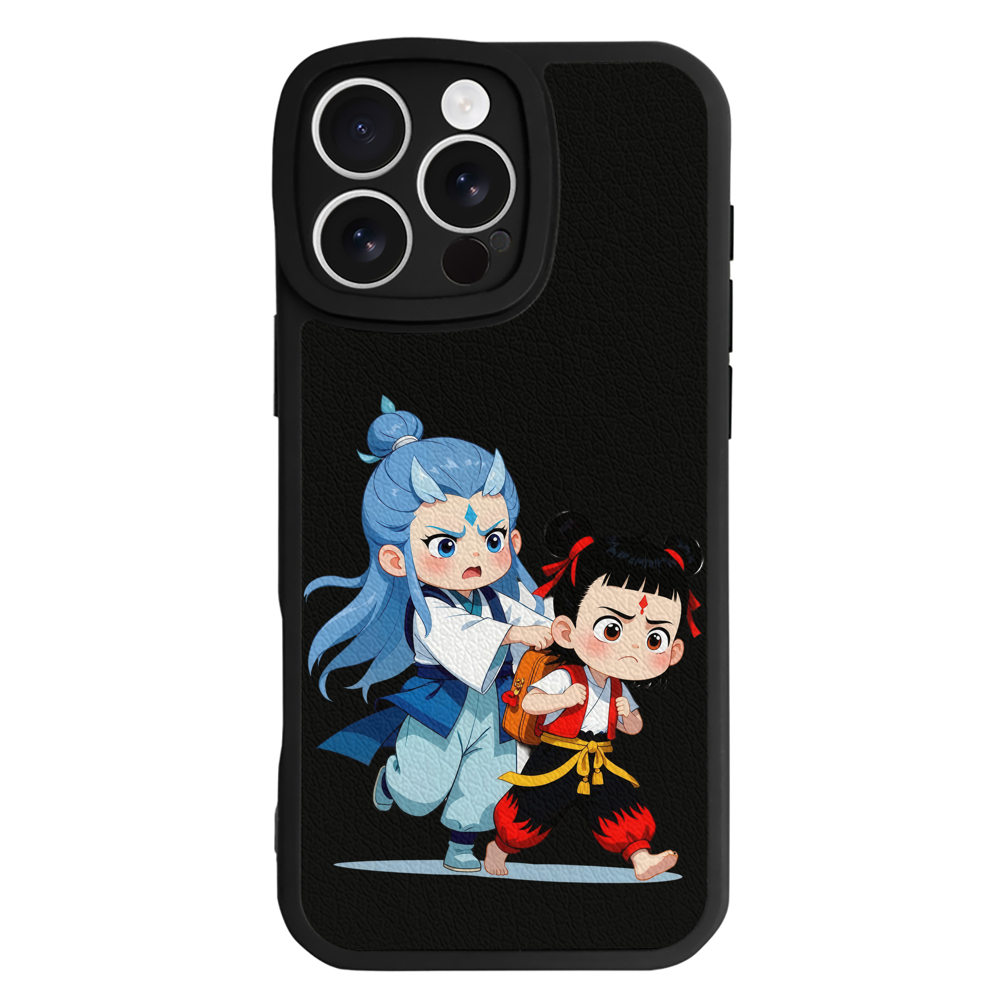 （画像用） Ne Zha 2 ナタ 魔童の大暴れ 【iPhone 16シリーズ対応】シリコンスマホケース（レザー調） 材質：シリコン
